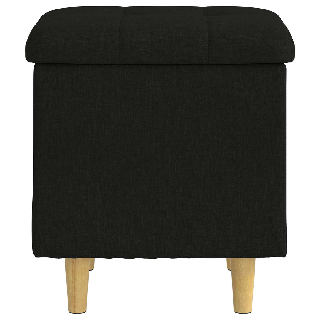 Ottoman med Opbevaring Sort 40 x 40 x 45 cm Stof