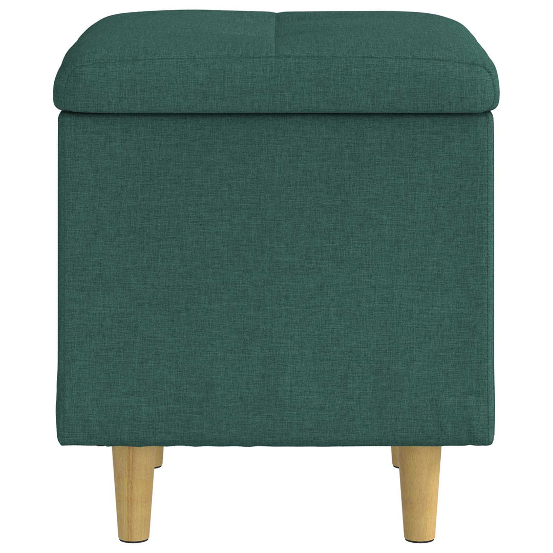Ottoman med Opbevaring Mørkegrøn 40 x 40 x 45 cm Stof