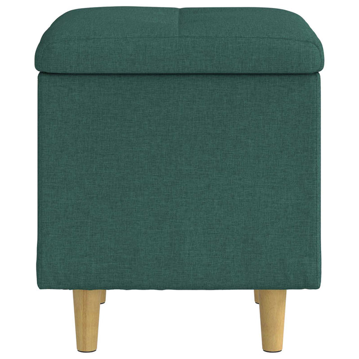 Ottoman med Opbevaring Mørkegrøn 40 x 40 x 45 cm Stof
