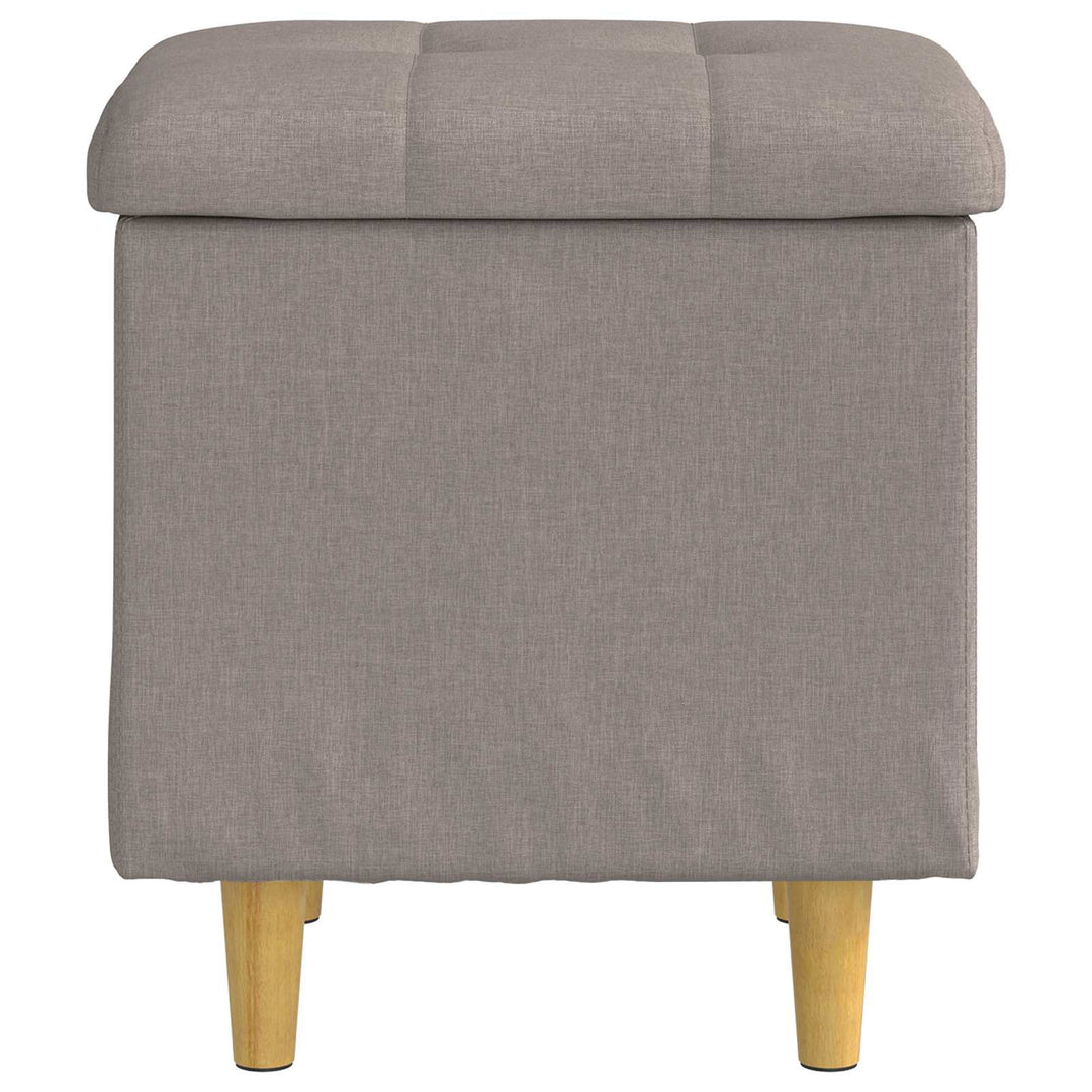 Ottoman med Opbevaring Gråbrun 40 x 40 x 45 cm Stof
