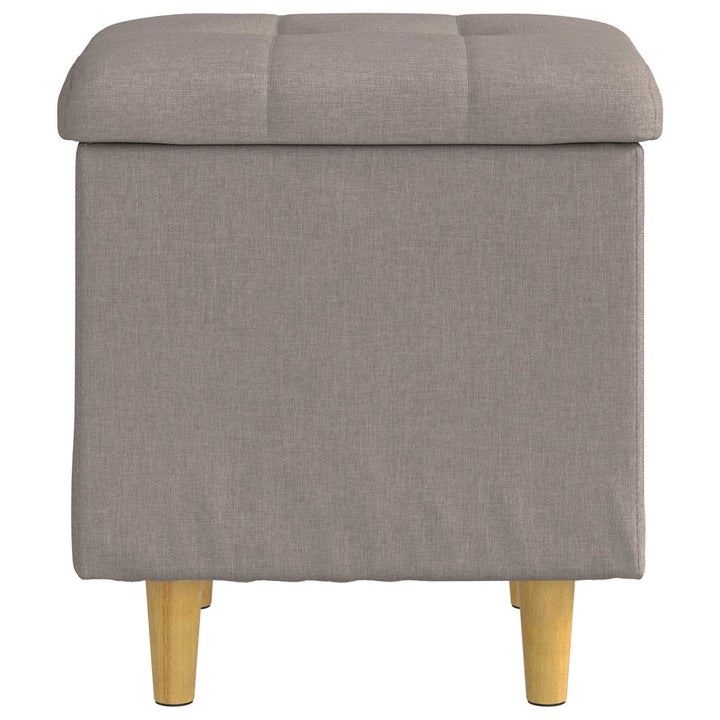 Ottoman med Opbevaring Gråbrun 40 x 40 x 45 cm Stof
