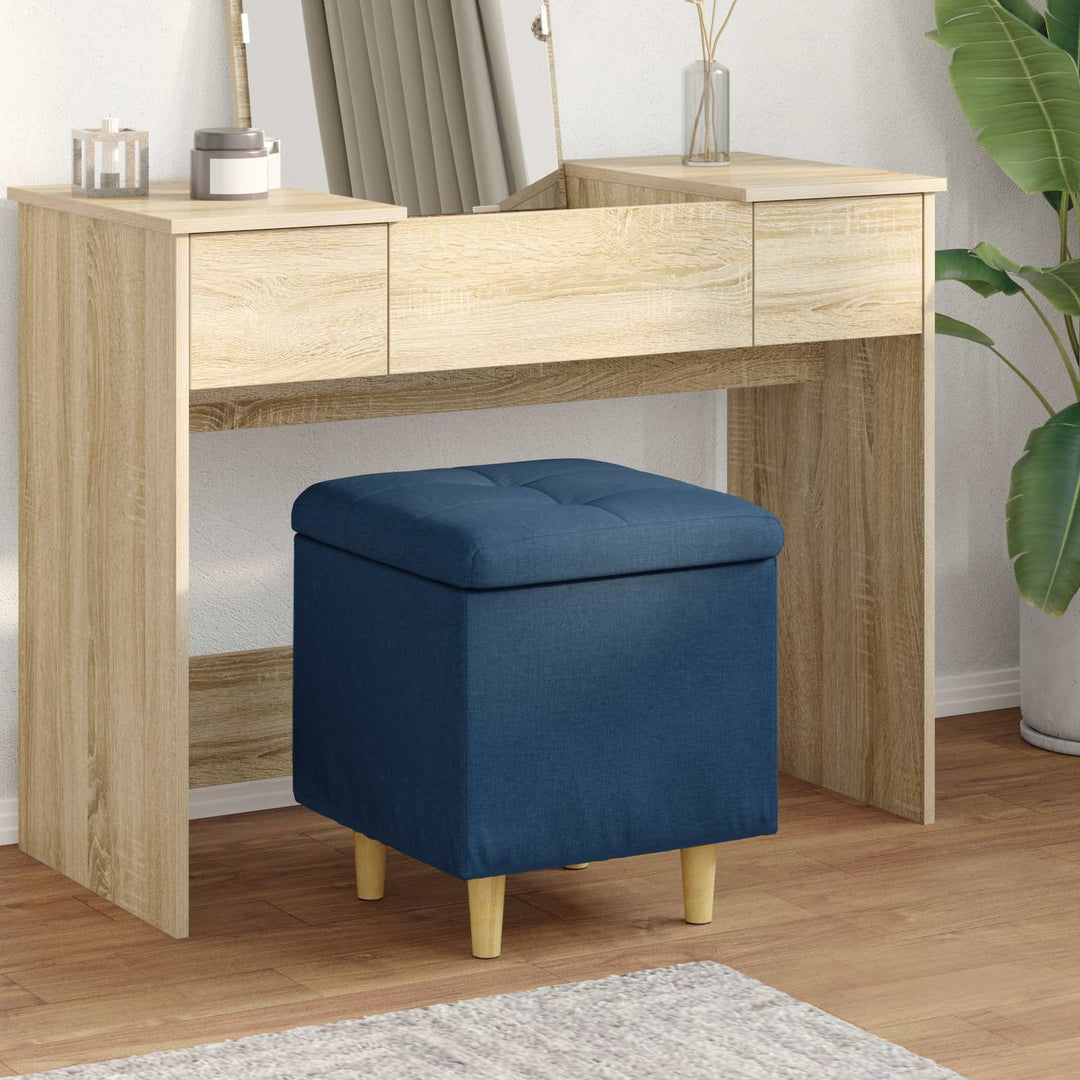Ottoman med Opbevaring Blå 40 x 40 x 45 cm Stof