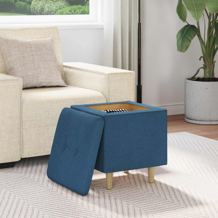 Ottoman med Opbevaring Blå 40 x 40 x 45 cm Stof