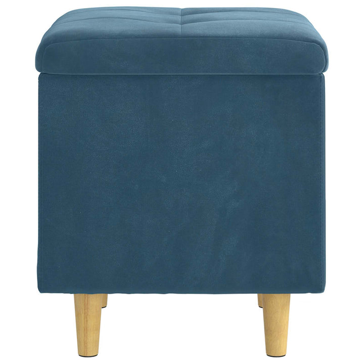 Ottoman med Opbevaring Blå 40 x 40 x 45 cm Fløjl