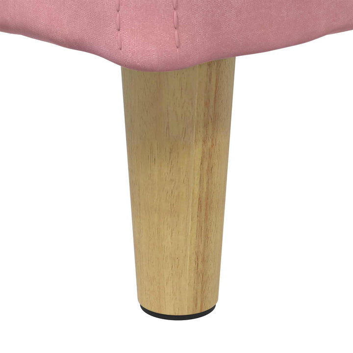 Ottoman med Opbevaring Lyserød 40 x 40 x 45 cm Fløjl