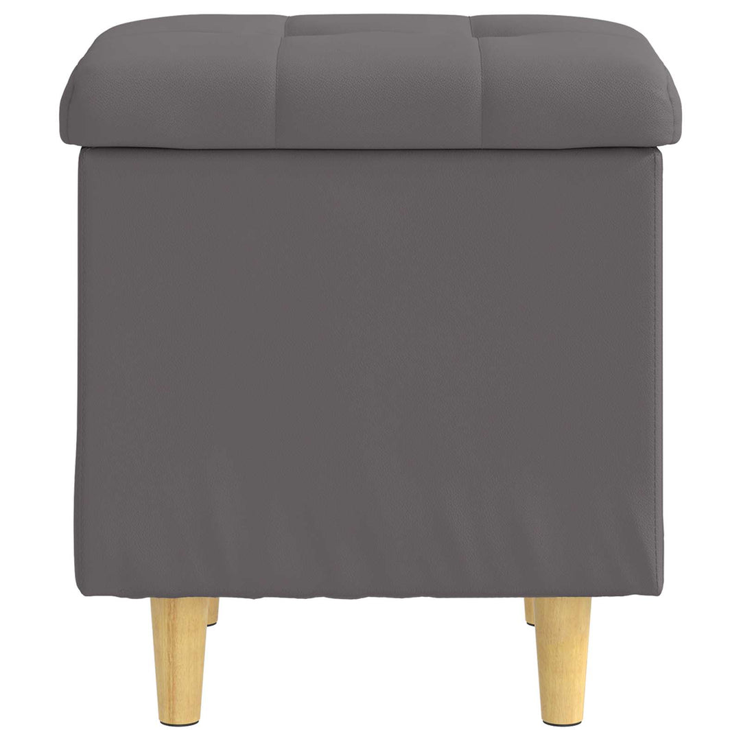Ottoman med Opbevaring Grå 40 x 40 x 45 cm Kunstlæder