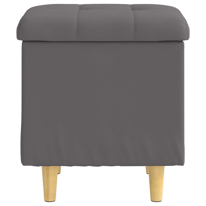 Ottoman med Opbevaring Grå 40 x 40 x 45 cm Kunstlæder