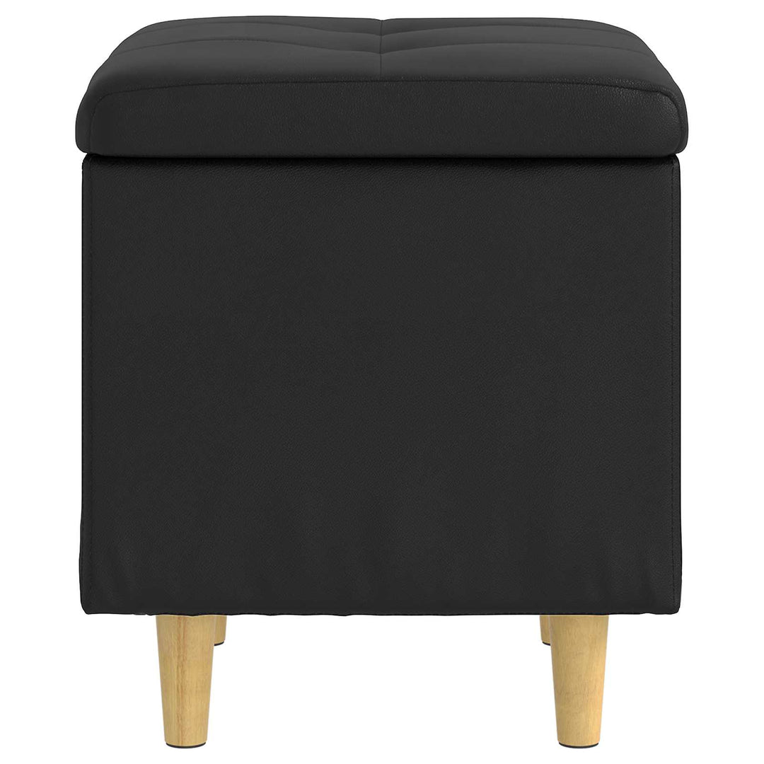 Ottoman med Opbevaring Sort 40 x 40 x 45 cm Kunstlæder