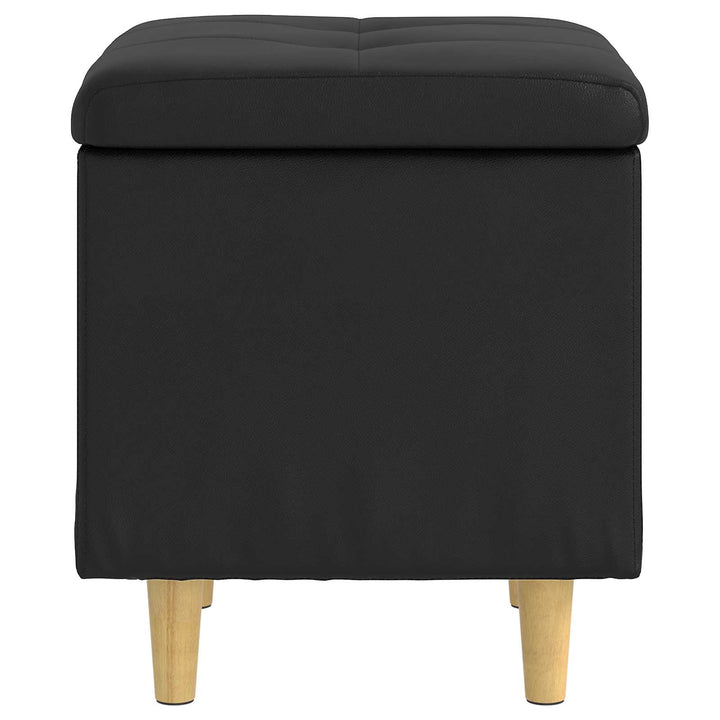 Ottoman med Opbevaring Sort 40 x 40 x 45 cm Kunstlæder