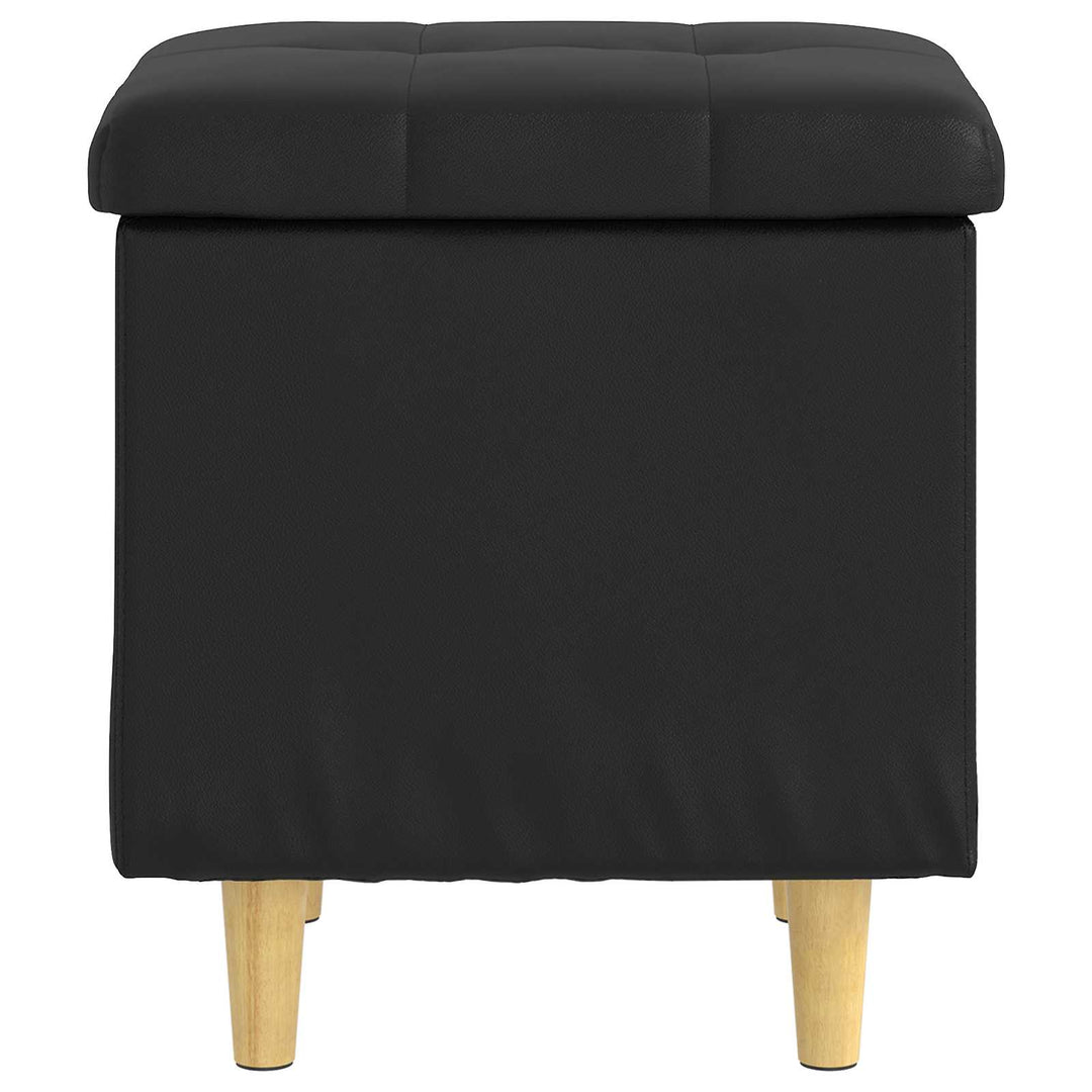 Ottoman med Opbevaring Sort 40 x 40 x 45 cm Kunstlæder