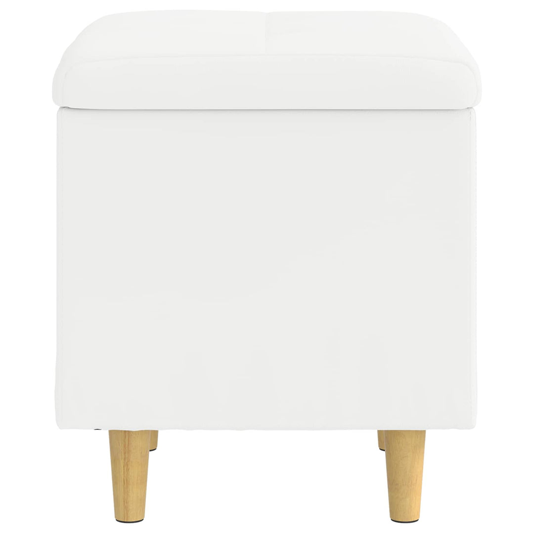 Ottoman med Opbevaring Hvid 40 x 40 x 45 cm Kunstlæder