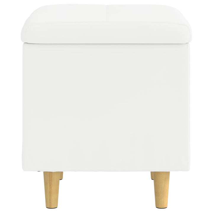 Ottoman med Opbevaring Hvid 40 x 40 x 45 cm Kunstlæder