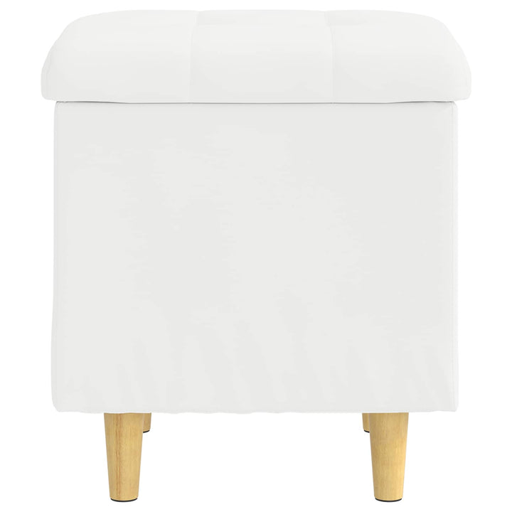 Ottoman med Opbevaring Hvid 40 x 40 x 45 cm Kunstlæder