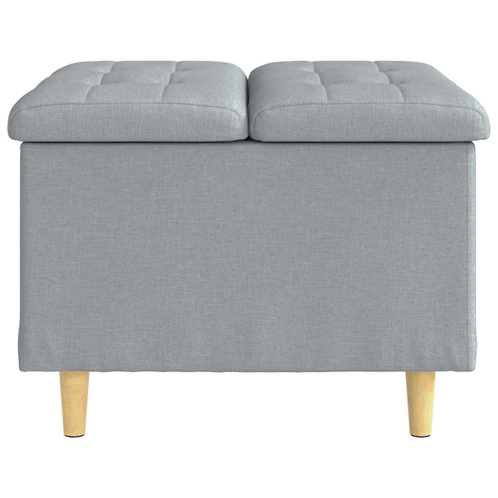 Ottoman med Opbevaring Lysegrå 60 x 60 x 45 cm Stof