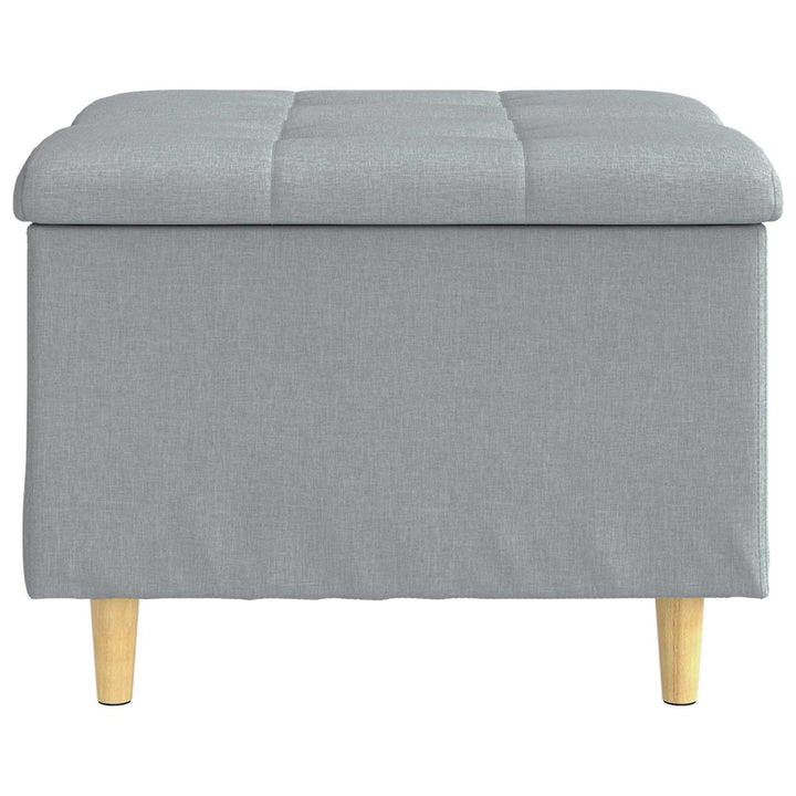 Ottoman med Opbevaring Lysegrå 60 x 60 x 45 cm Stof