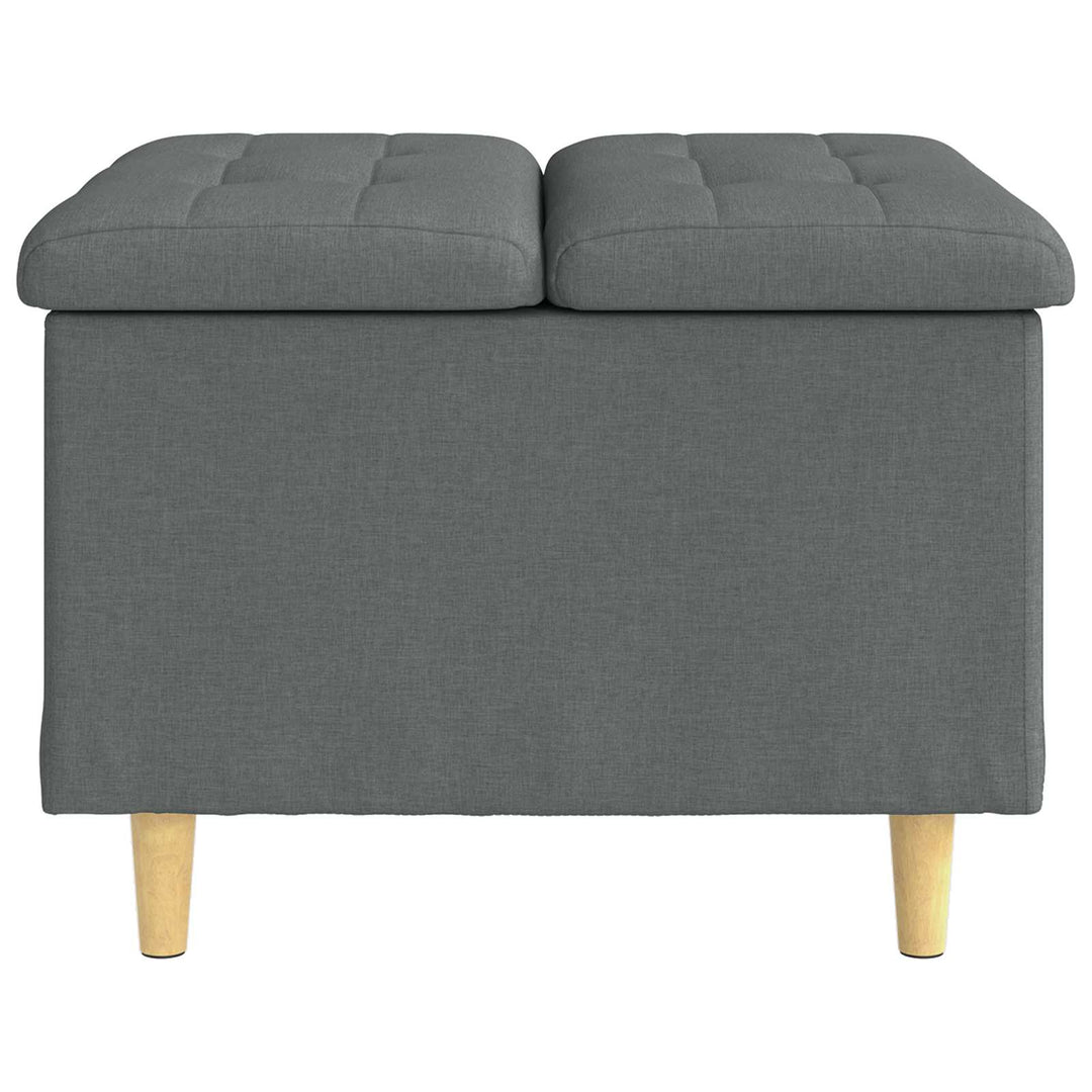 Ottoman med Opbevaring Mørkegrå 60 x 60 x 45 cm Stof