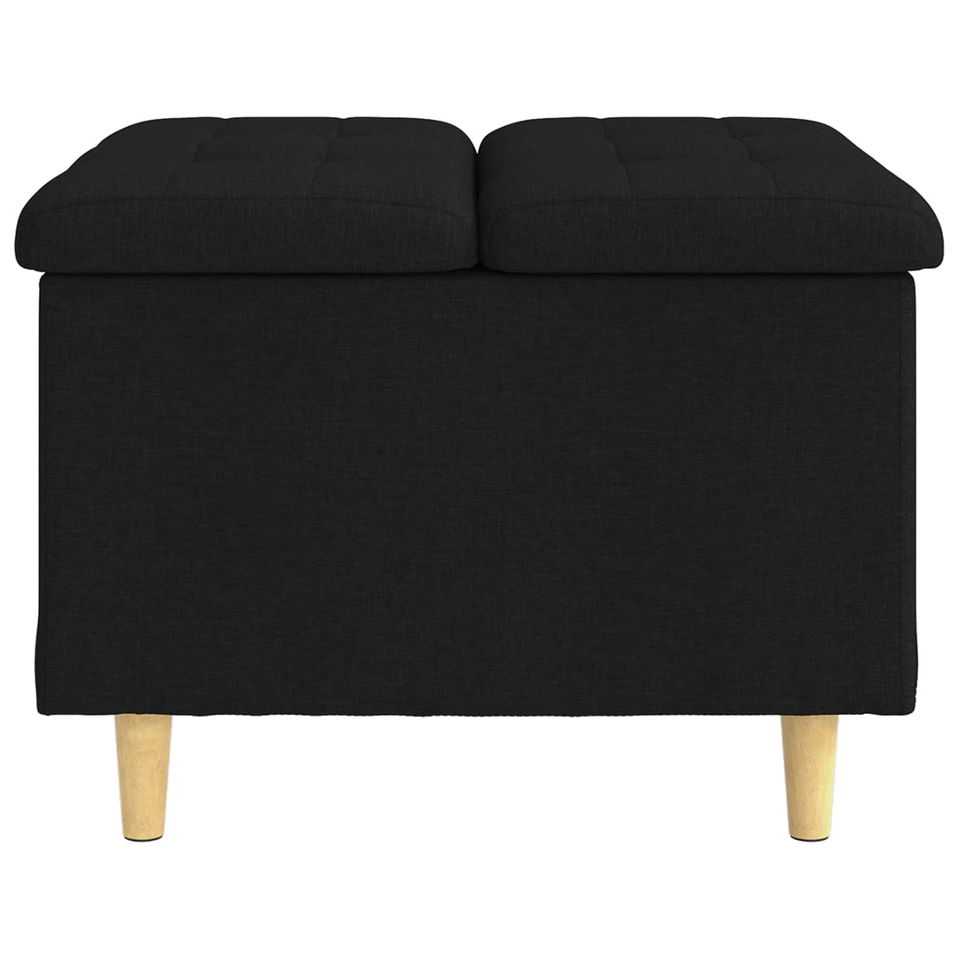Ottoman med Opbevaring Sort 60 x 60 x 45 cm Stof