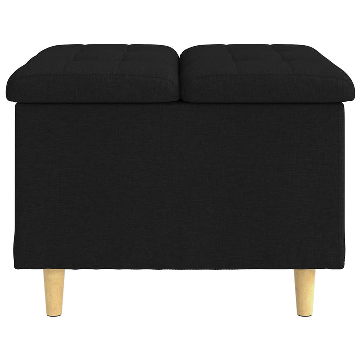 Ottoman med Opbevaring Sort 60 x 60 x 45 cm Stof