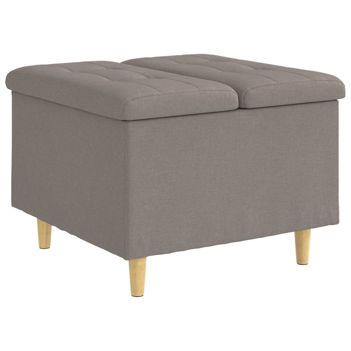 Ottoman med Opbevaring Gråbrun 60 x 60 x 45 cm Stof