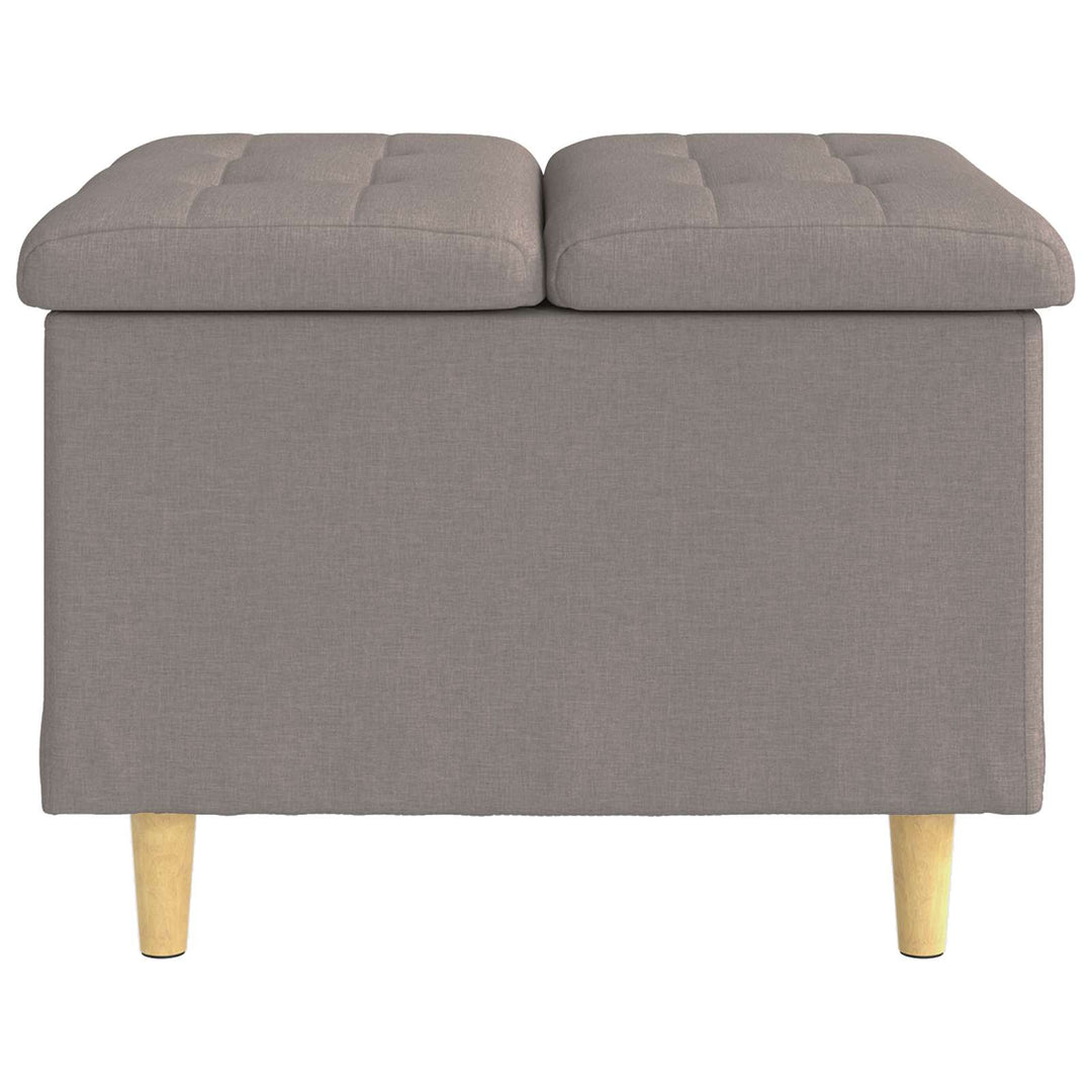 Ottoman med Opbevaring Gråbrun 60 x 60 x 45 cm Stof