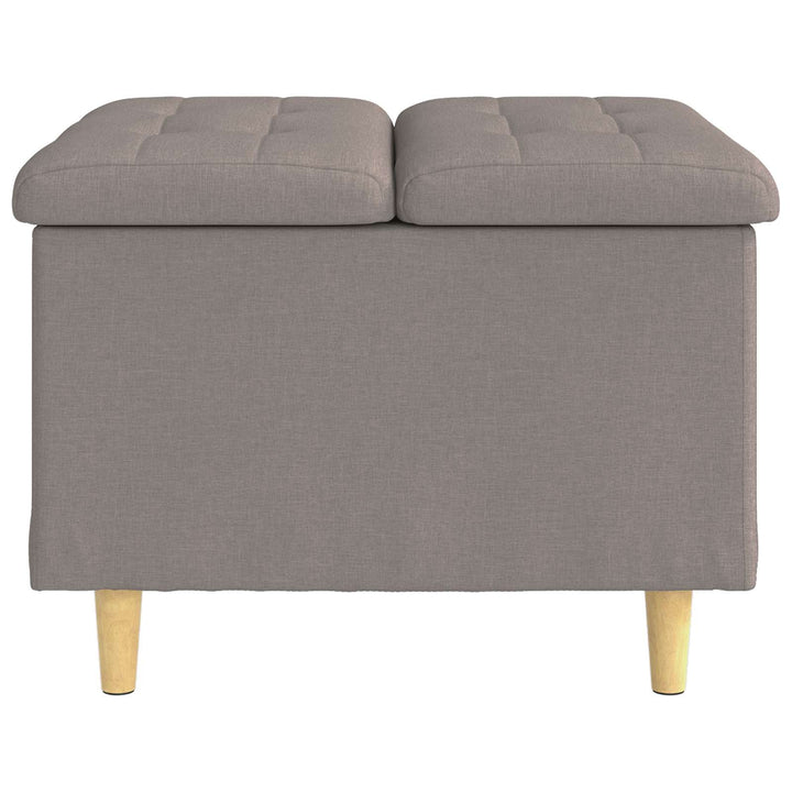 Ottoman med Opbevaring Gråbrun 60 x 60 x 45 cm Stof