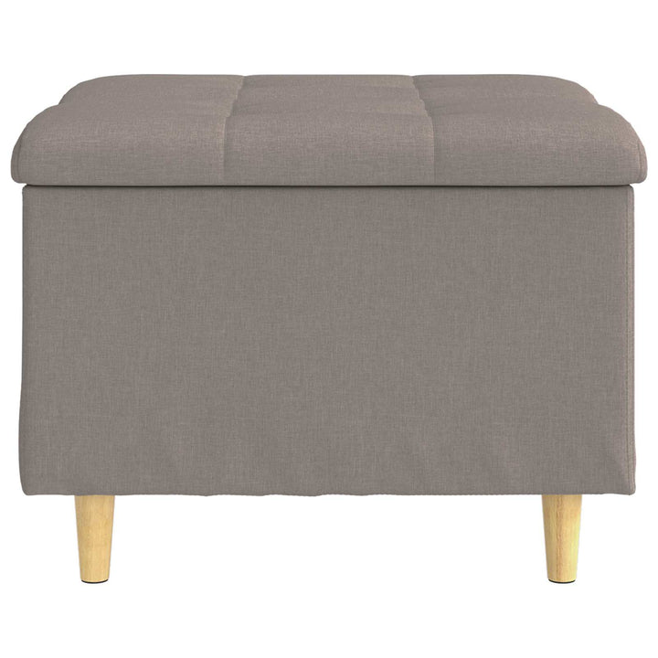 Ottoman med Opbevaring Gråbrun 60 x 60 x 45 cm Stof