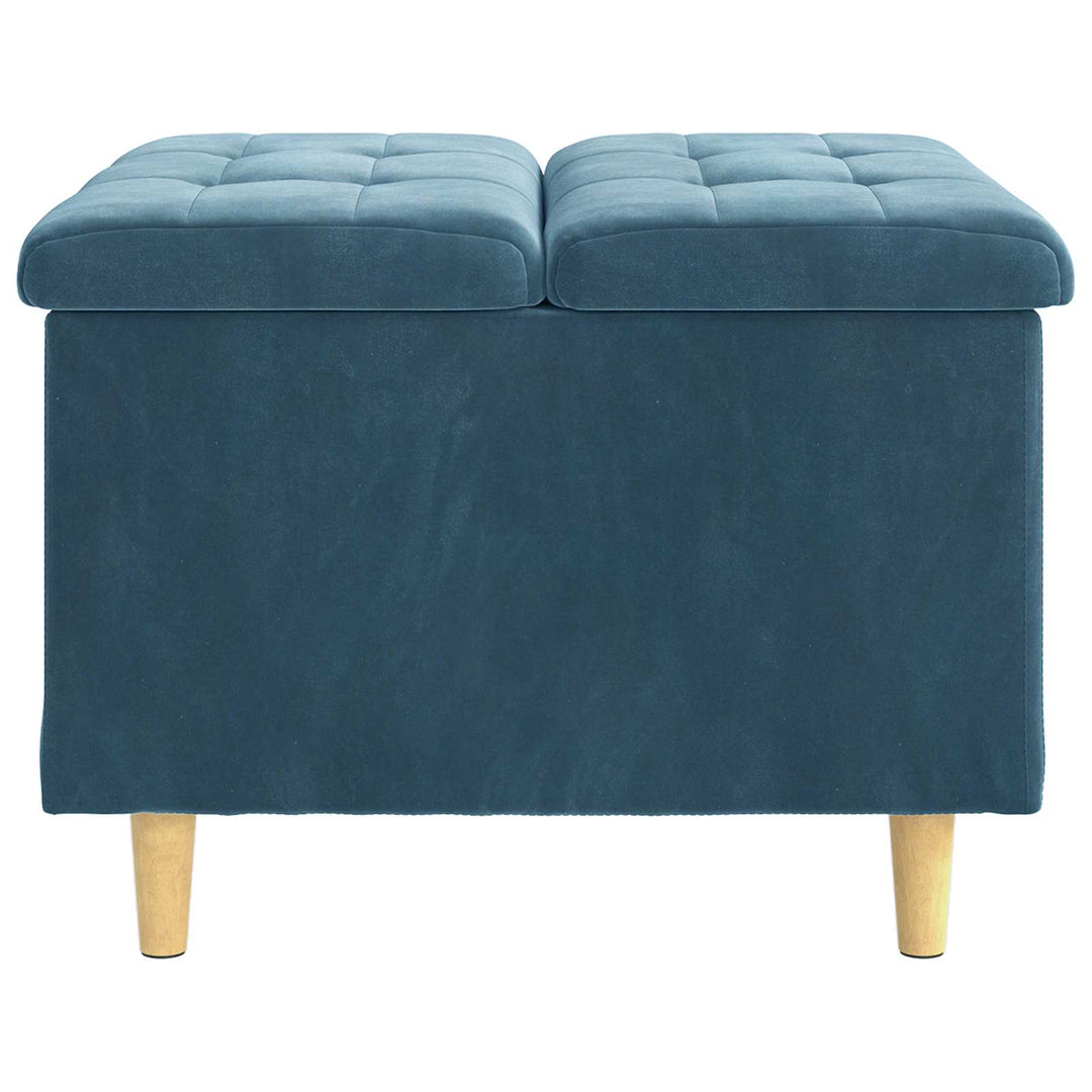 Ottoman med Opbevaring Blå 60 x 60 x 45 cm Fløjl