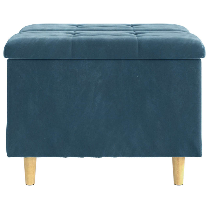 Ottoman med Opbevaring Blå 60 x 60 x 45 cm Fløjl