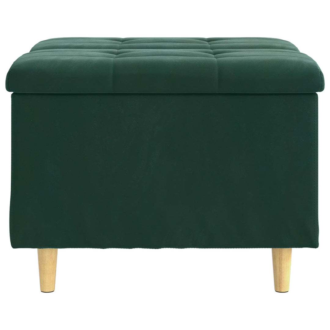 Ottoman med Opbevaring Mørkegrøn 60 x 60 x 45 cm Fløjl
