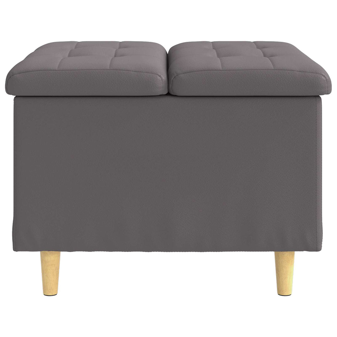 Ottoman med Opbevaring Grå 60 x 60 x 45 cm Kunstlæder