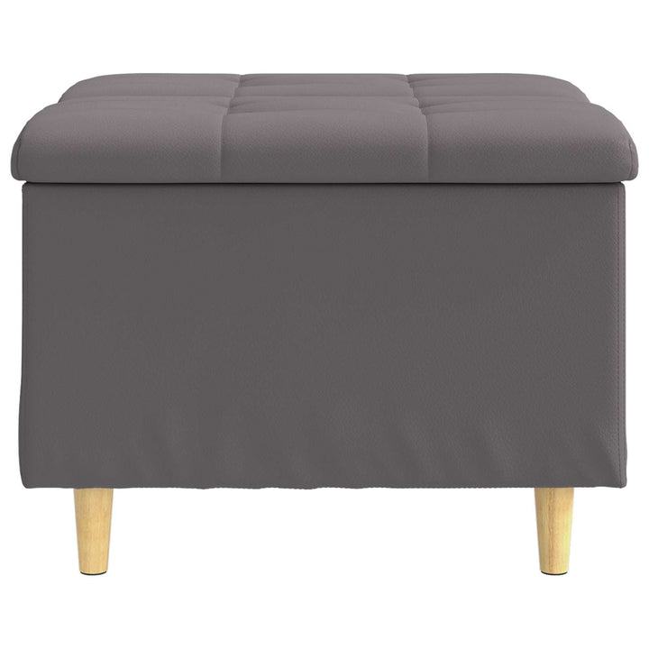 Ottoman med Opbevaring Grå 60 x 60 x 45 cm Kunstlæder