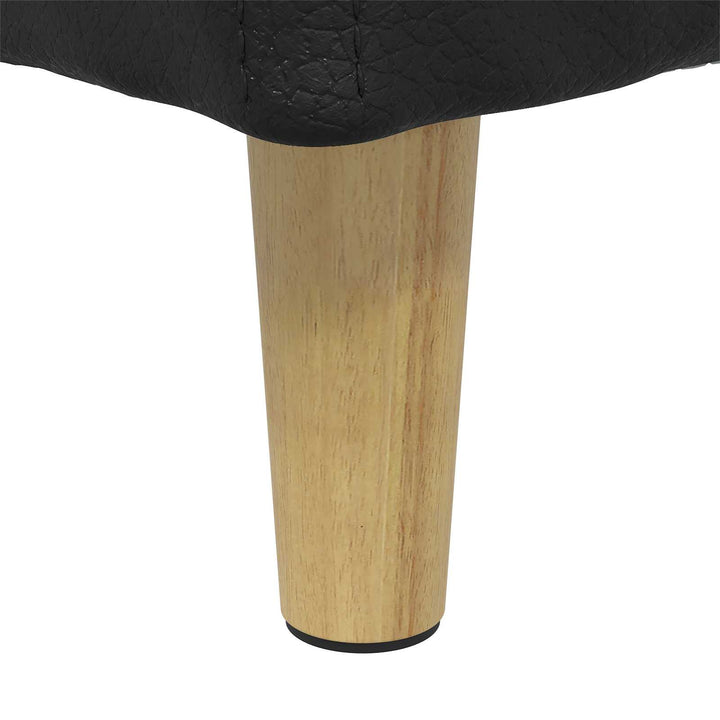 Ottoman med Opbevaring Sort 60 x 60 x 45 cm Kunstlæder