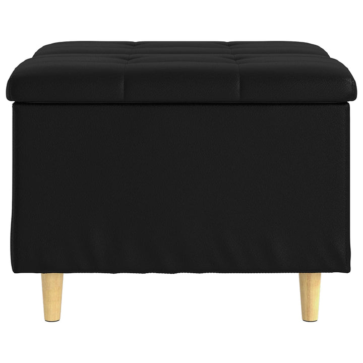 Ottoman med Opbevaring Sort 60 x 60 x 45 cm Kunstlæder