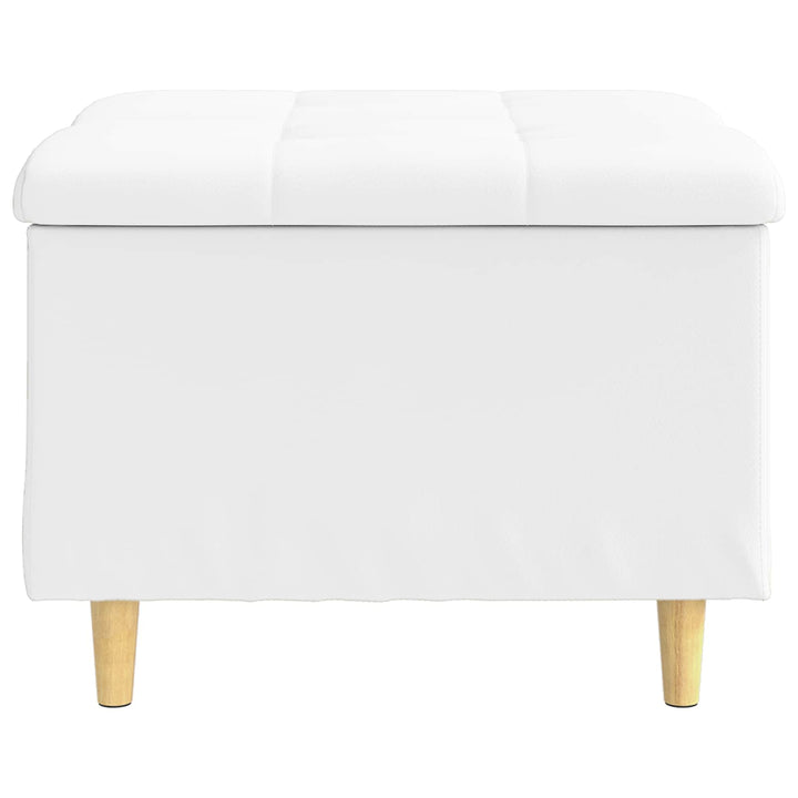 Ottoman med Opbevaring Hvid 60 x 60 x 45 cm Kunstlæder