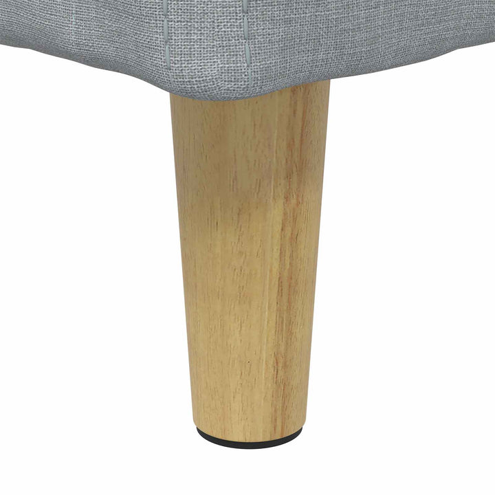 Opbevaringstomane med pude Lysegrå 80 x 80 x 45 cm Stof