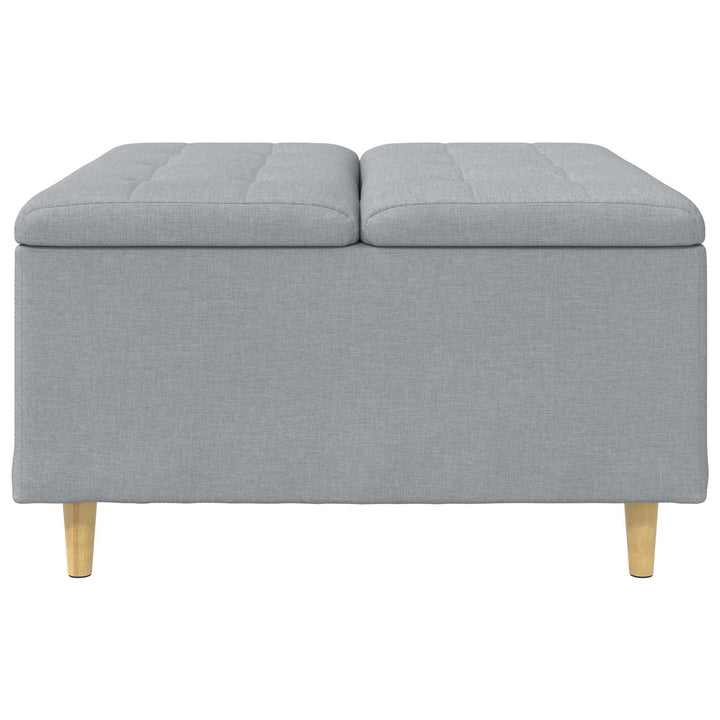 Opbevaringstomane med pude Lysegrå 80 x 80 x 45 cm Stof