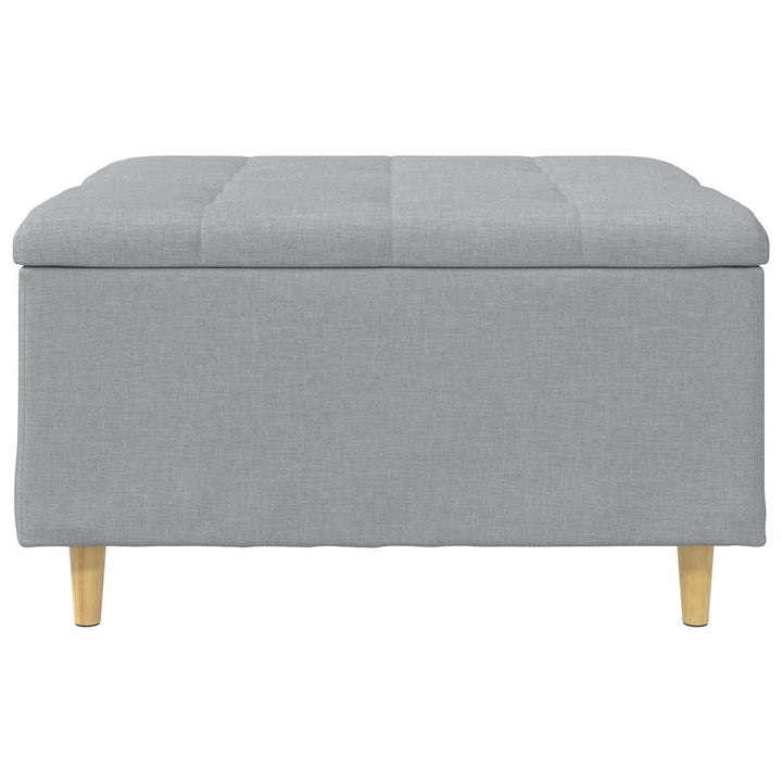 Opbevaringstomane med pude Lysegrå 80 x 80 x 45 cm Stof