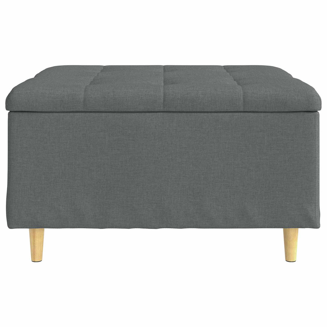 Opbevaringstomane med pude Mørkegrå 80 x 80 x 45 cm Stof