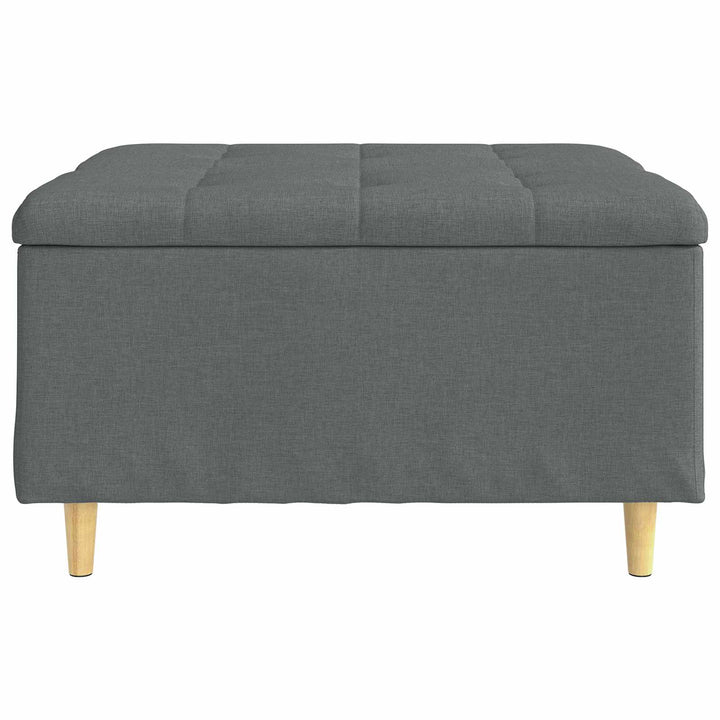 Opbevaringstomane med pude Mørkegrå 80 x 80 x 45 cm Stof