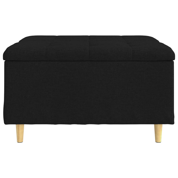 Opbevaringstomane med pude Sort 80 x 80 x 45 cm Stof