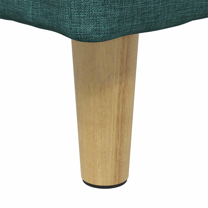 Opbevaringstomane med pude Mørkegrøn 80 x 80 x 45 cm Stof