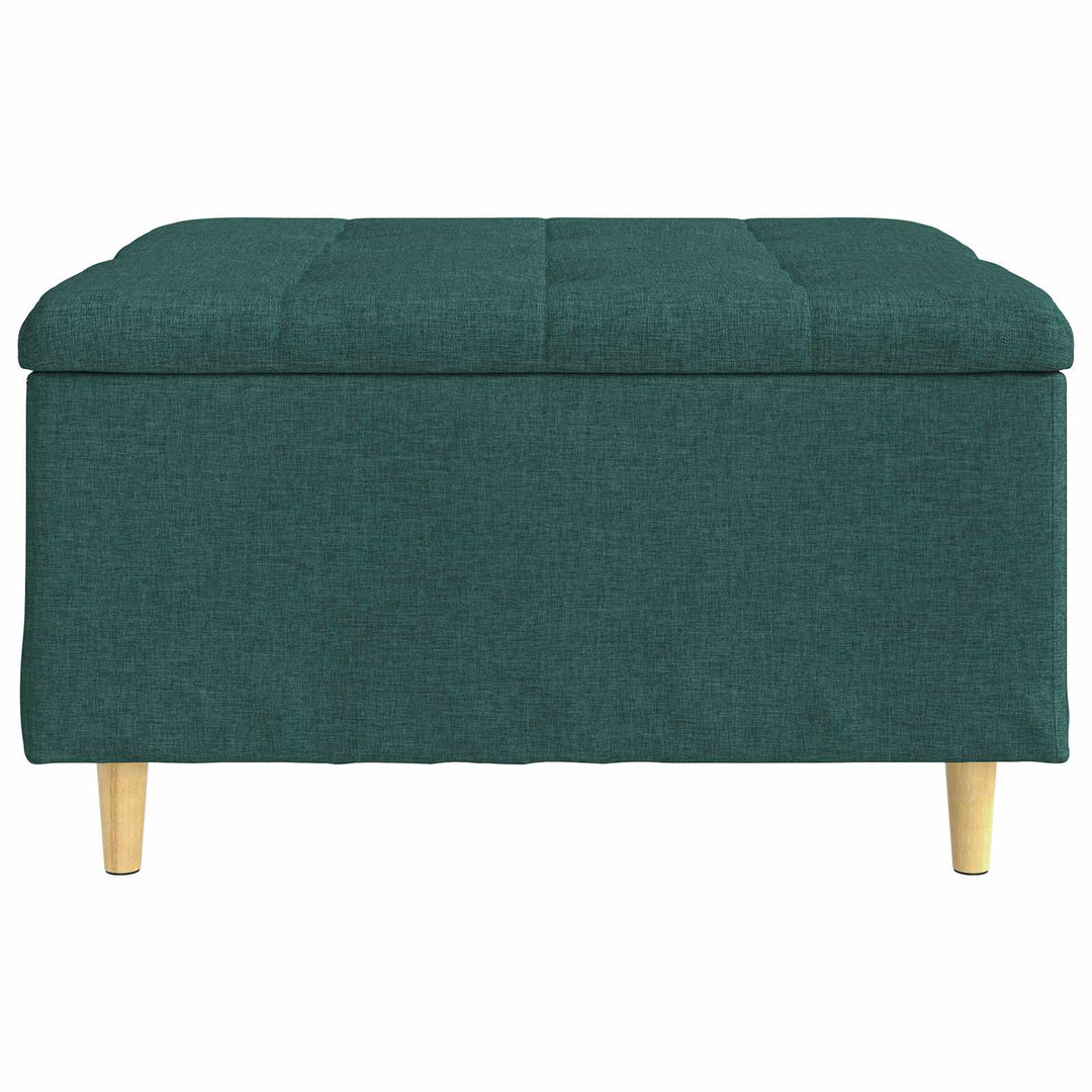Opbevaringstomane med pude Mørkegrøn 80 x 80 x 45 cm Stof