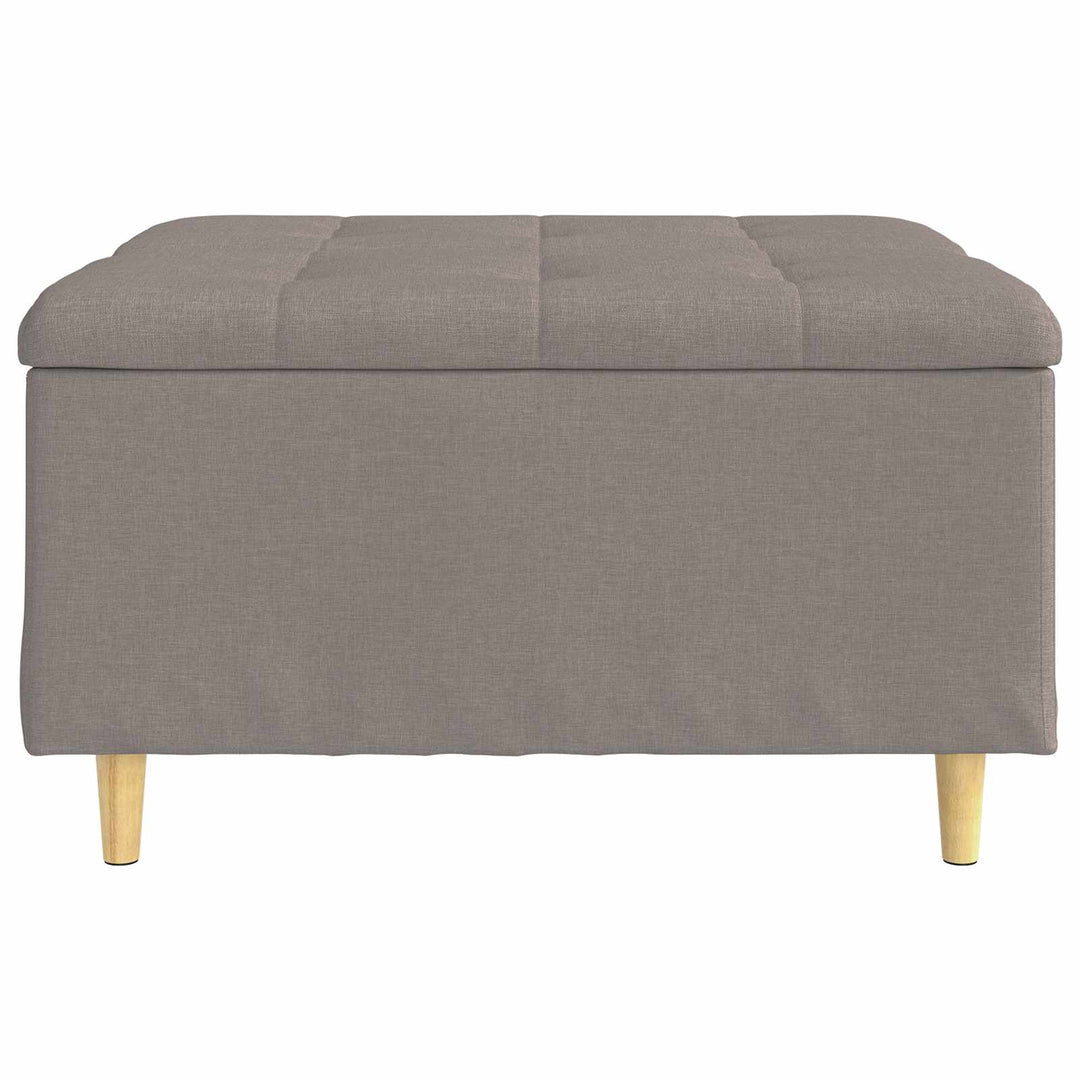 Opbevaringstomane med pude Gråbrun 80 x 80 x 45 cm Stof