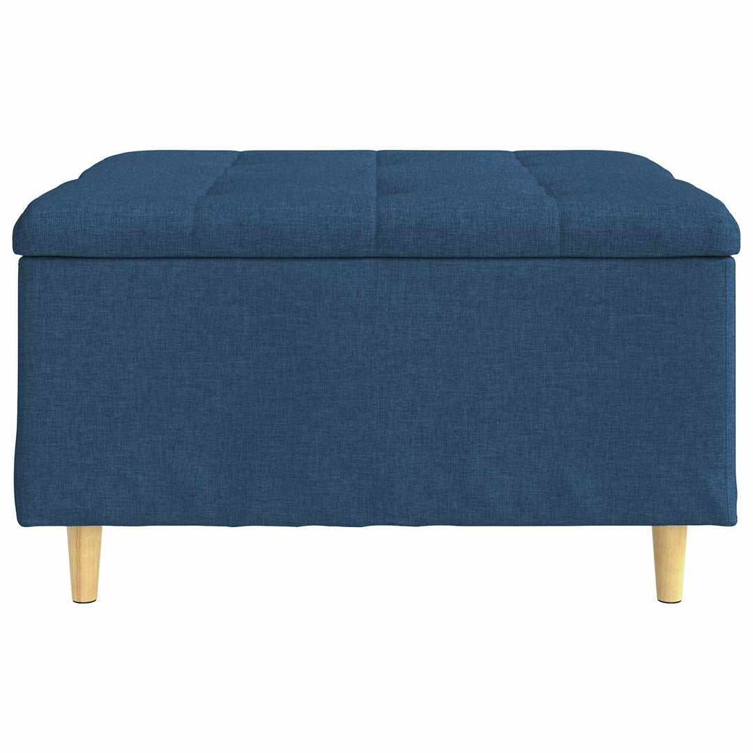 Opbevaringstomane med pude Blå 80 x 80 x 45 cm Stof