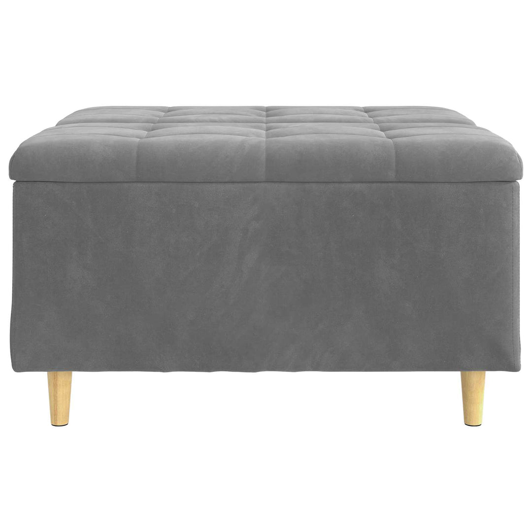 Opbevaringstomane med pude Mørkegrå 80 x 80 x 45 cm Fløjl