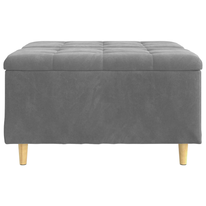 Opbevaringstomane med pude Mørkegrå 80 x 80 x 45 cm Fløjl