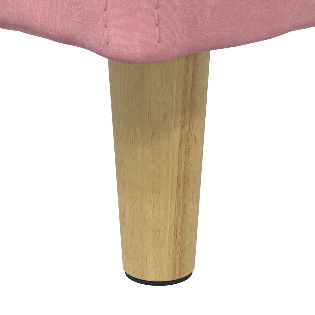 Opbevaringstomane med pude Lyserød 80 x 80 x 45 cm Fløjl