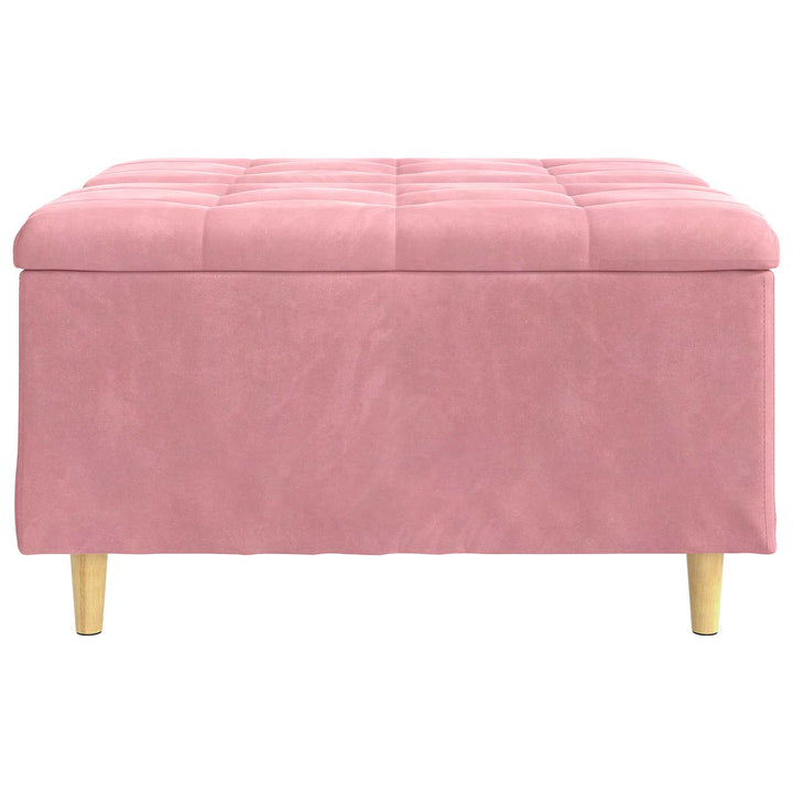 Opbevaringstomane med pude Lyserød 80 x 80 x 45 cm Fløjl
