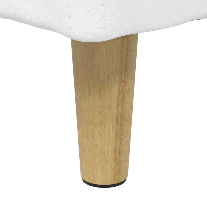 Opbevaringstomane med pude Hvid 80 x 80 x 45 cm Kunstlæder