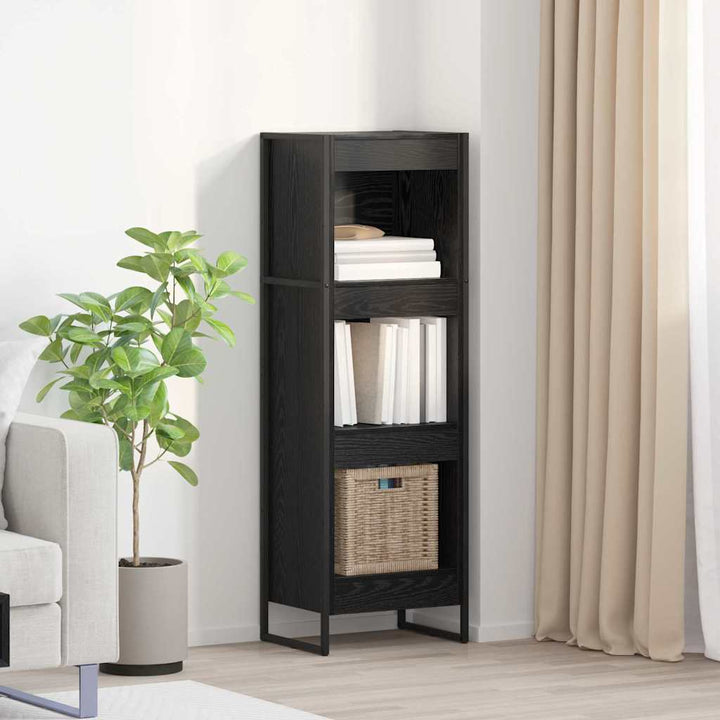 Bogskab Sort eg 40 x 30 x 121 cm Konstrueret træ
